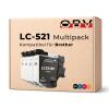 4er Set Druckerpatronen kompatibel für Brother LC-521 – DCP-J1260w DCP-J1310dw DCP-J1360dw DCP-J1460dw