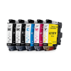 5er Sparset Druckerpatronen kompatibel für Brother LC-521 – DCP-J1260w DCP-J1310dw DCP-J1360dw DCP-J1460dw (2x Schwarz, 1x Cyan, Magenta, Gelb)