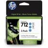 HP 712 3ED77A Tintenpatrone Cyan – Original, 29 ml