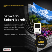 10er Sparset Druckerpatronen kompatibel für Brother LC-521 – DCP-J1260W / DCP-J1310DW (4x Schwarz, 2x Cyan, Magenta, Gelb), je ca. 500 Seiten