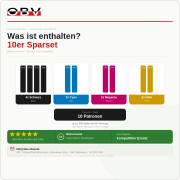 10er Sparset Druckerpatronen kompatibel für Brother LC-521 – DCP-J1260w DCP-J1310dw (4x Schwarz, 2x Cyan, 2x Magenta, 2x Gelb)