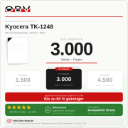 2er Sparpack Toner kompatibel für Kyocera TK-1248 – MA2001/PA2001 Schwarz ca. 3.000 Seiten gesamt