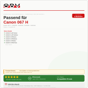 Toner kompatibel für Canon 067 H - i-SENSYS LBP-631Cw LBP-633Cdw MF655Cdw MF657Cdw Gelb